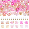 160Pcs 8 Styles Acrylic Bead Caps OACR-TA0004-53B-2