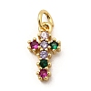 Brass Micro Pave Colorful Cubic Zirconia Charms KK-I360-036G-1