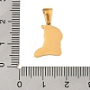 Christmas Theme 304 Stainless Steel Pendants STAS-R007-01F-G-3