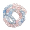 Natural Aquamarine & Rose Quartz Beads Strands G-L610-B04-B01-3