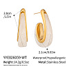 304 Stainless Steel Resin Stud Earrings for Women EG1813-1-1