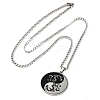 201 Stainless Steel Pendant Necklaces NJEW-C066-07P-2