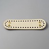 Oval PU Leather Knitting Crochet Bags Nail Bottom Shaper Pad DIY-WH0349-98A-2