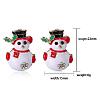 Lovely Christmas Snowman Alloy Rhinestone Enamel Stud Earrings EJEW-N0020-069-4