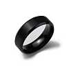 Vacuum Plating Matte Style 304 Stainless Steel Wide Band Finger Rings for Women Men RJEW-WH0009-14B-EB-1