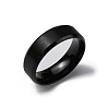 PVD Vacuum Plating Matte Style 304 Stainless Steel Wide Band Finger Rings for Women Men RJEW-WH0009-14B-EB-1
