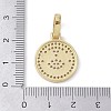 Brass Micro Pave Cubic Zirconia Pendants ZIRC-NH0001-01G-03-3