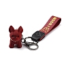 Imitation Leather Clasps Keychain KEYC-I113-01C-1