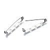 201 Stainless Steel Brooch Pin Back Safety Catch Bar Pins STAS-S117-022E-3