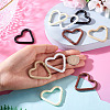 10Pcs 5 Colors Aluminum Spring Gate Rings KEYC-TA0004-77-6