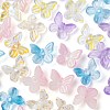 50Pcs 5 Colors Transparent Spray Painted Glass Charms GLAA-FS0001-05-4