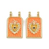 Brass Enamel Pendants KK-B157-28B-G-1