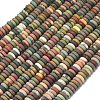 Frosted Natural Picasso Jasper/Polychrome Jasper Beads Strands G-K389-C28-01-2