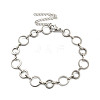 Non-Tarnish 304 Stainless Steel Ring Link Chains Bracelets for Men & Women BJEW-D042-13P-1