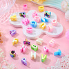 52Pcs 26 Styles UV Plating Opaque Acrylic European Beads OACR-TA0004-81-5