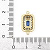 Brass Micro Pave Cubic Zirconia Connector Charms CU-CBAAB9C-01G-04-3