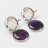 Natural Amethyst Pendants G-G910-C02-1