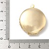 Flat Round Brass Hollow Locket Pendants KK-K414-11A-G-3