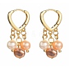 Natural Freshwater Pearl Hoop Earrings for Women EJEW-JE04630-01-1