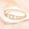 Ion Plating(IP) 304 Stainless Steel Hinged Bangles for Women BJEW-A011-17RG-2