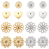 32Pcs 8 Styles Brass Earring Nuts EJEW-SC0001-89-7