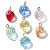 50Pcs Transparent Spray Painted Glass Pendants GLAA-CJ0002-23-3