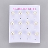 Plastic Imitation Pearl Stud Earrings STAS-D0001-03-4