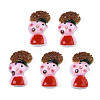 Spray Painted Opaque Resin Cabochons CRES-S302-79-1