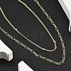 Brass Double Layer Necklaces NJEW-D302-53G-3