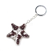 Natural Garnet Keychains PW-WG204B5-04-1