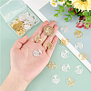 40Pcs 2 Colors Brass Filigree Pendants KK-DC0002-08-3