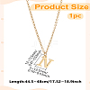 304 Stainless Steel Letter Pendant Necklaces NJEW-LP0001-53N-G-2
