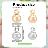 BENECREAT 60Pcs 2 Colors Real 18K Gold Plated Long-Lasting Plated Brass Charms KK-BC0013-55-2