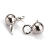 304 Stainless Steel Ball Post Stud Earring Findings STAS-Z035-02P-B-2