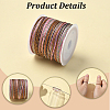 4 Rolls 4 Colors Segment Dyed Nylon Braided Cord with Gold Thread WCOR-SC0001-02B-3