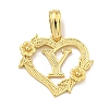 Heart Brass Pendants KK-I714-04G-Y-1