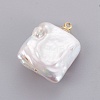 Natural Cultured Freshwater Pearl Pendants PEAR-L025-18G-3