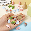 24Pcs 4 Styles Opaque Resin Pendants RESI-TA0002-07-5