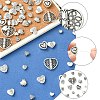 60Pcs 15 Styles Tibetan Style Alloy Beads FIND-YW0010-09-2