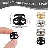 48Pcs 4 Colors Alloy Cord Locks FIND-PH0062-18-2