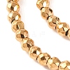 Electroplated Synthetic Non-magnetic Hematite Beads Strands G-H027-B01-01-4