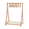 Coat Hanger Removable Wood Earring Displays ODIS-WH0026-14-1