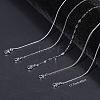 Globleland 10Pcs 5 Styles Stainless Steel Chain Necklaces for Women & Man NJEW-GL0001-03-2