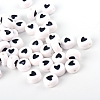 Opaque Acrylic Heart Letter Beads LS-X-SACR-Q126-07D-1