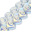 Electroplate Baking Paint Glass Beads Strands EGLA-K061-13A-AB08-1