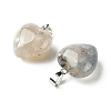 Natural White Cherry Blossom Agate Pendants G-F820-10A-17-2