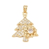 Brass Micro Pave Cubic Zirconia Pendants KK-I385-01G-1