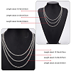 1Pc 304 Stainless Steel Cuban Link Chain Necklaces for Men Women NJEW-BM0001-08C-5