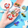 5Pcs Handmade Lampwork Pendants LAMP-YW0001-68A-5