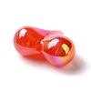 UV Plating Rainbow Iridescent Opaque Acrylic Beads OACR-E010-04A-2